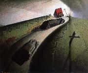 Grant Wood Death on the Ridge painting